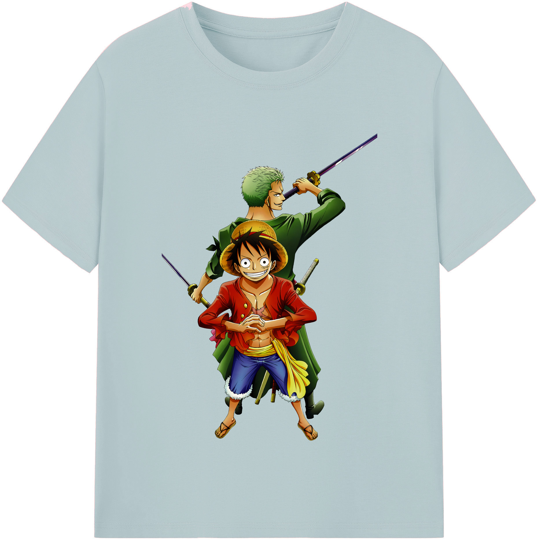 ワンピース モンキー・D・ルフィ ONE PIECE Monkey D. Luffy 綿100％半袖Tシャツ（フロントプリント）